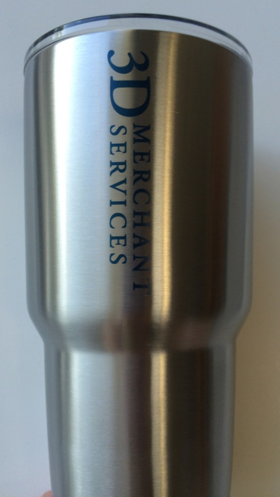 Yeti Rambler personalized with custom logo.